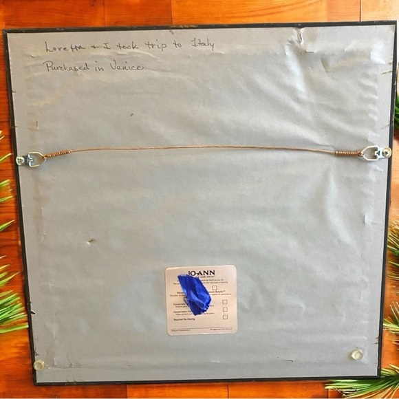 VINTAGE Italian Framed Tapestry – Madonna and Child – 15 1/4” x 14 3/4” - Picture 5 of 10